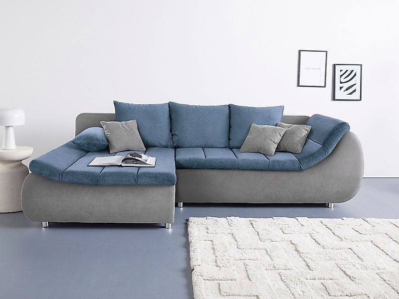 Home affaire Ecksofa "Imola, elegant und modern, aktuelle Steppung im Sitz, günstig online kaufen