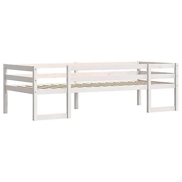 vidaXL Bett Kinderbett Weiß 75x190 cm Massivholz Kiefer günstig online kaufen