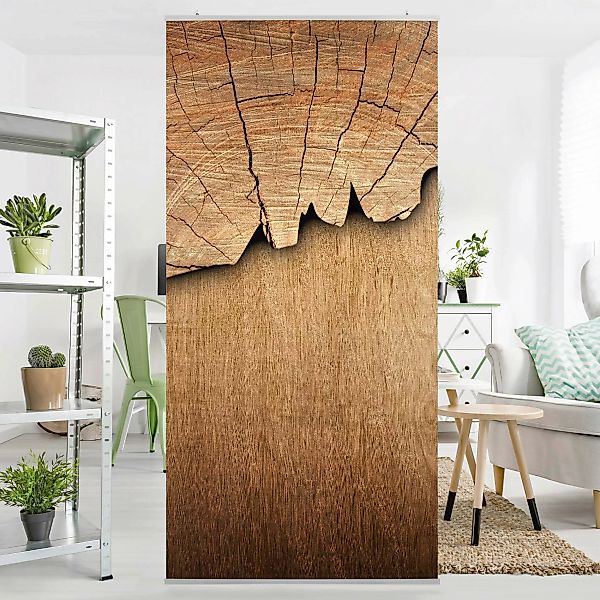Raumteiler Holzoptik Holzstruktur II günstig online kaufen