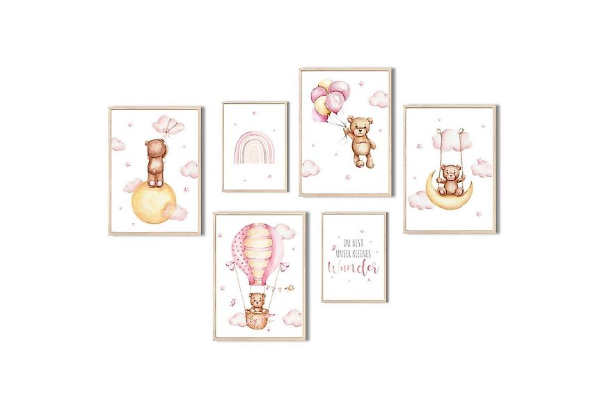 MeinBaby123® Poster Bilder Kinderzimmer, Poster Kinderzimmer Deko, Babyzimm günstig online kaufen