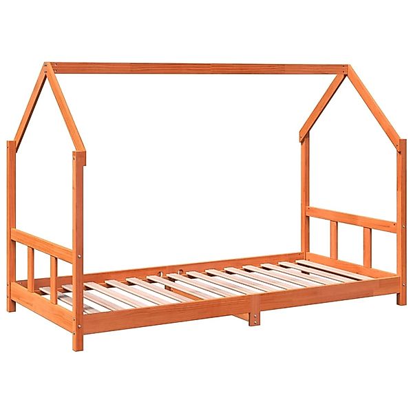 vidaXL Kinderbett Wachsbraun 90x190 cm Massivholz Kiefer 847137 günstig online kaufen