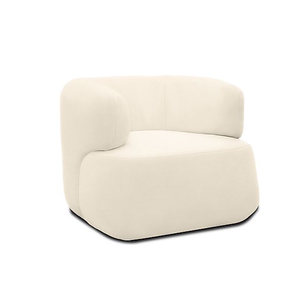 Sessel 800 012, Armsessel, Teddy-Stoff, 90 x 86 x 71 cm (BxTxH), creme   Ao günstig online kaufen