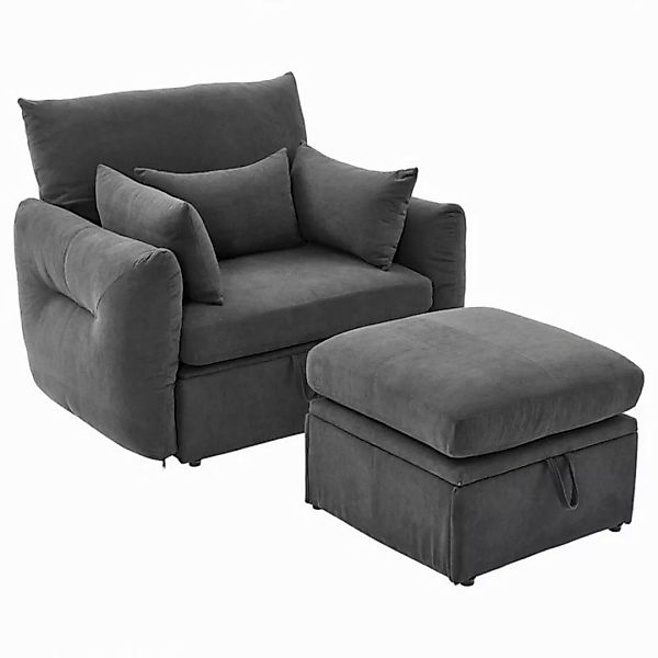 HAUSS SPOLE Ecksofa Moderne und vielseitige Sessel mit Stauraum, mit Fußhoc günstig online kaufen