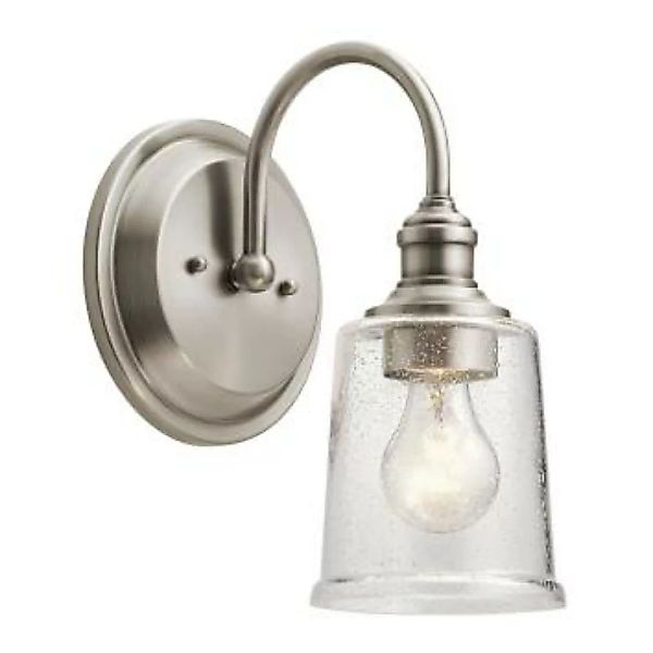 Wandlampe Glas Metall Jugendstil E27 LIODA günstig online kaufen