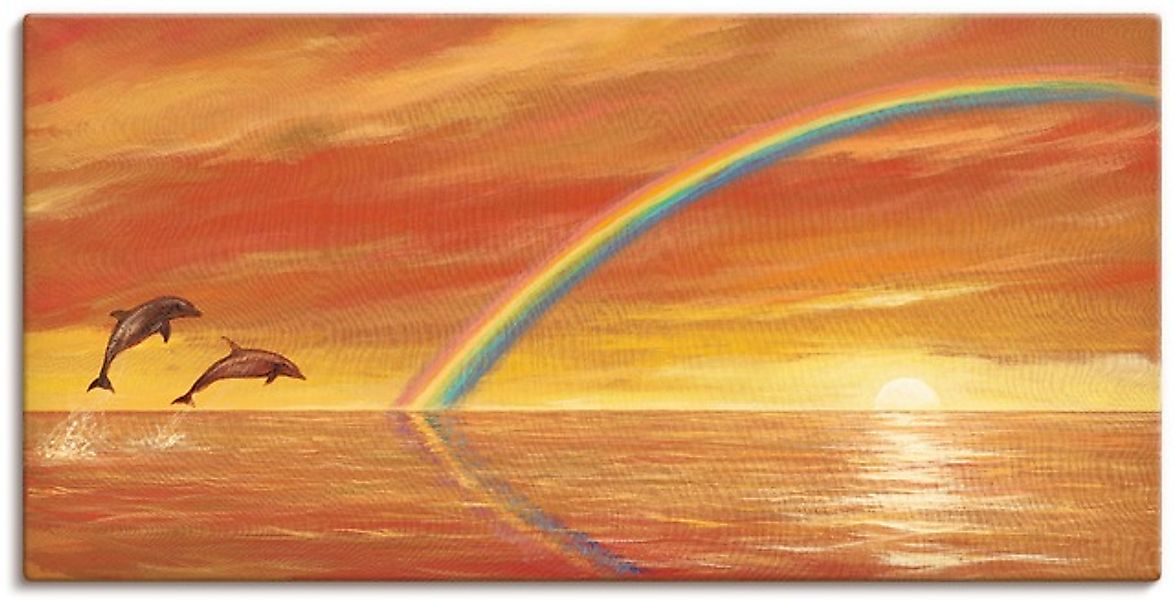Artland Wandbild "Regenbogen über dem Meer", Wassertiere, (1 St.), als Alub günstig online kaufen