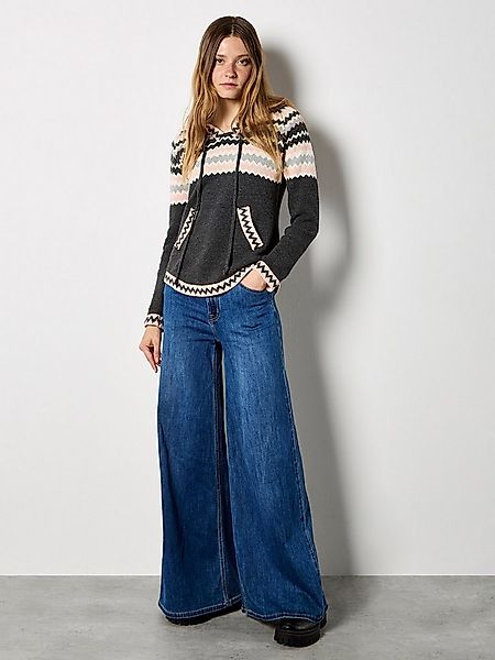 Apricot Kapuzenpullover Norwegerpullover mit Glitzer günstig online kaufen