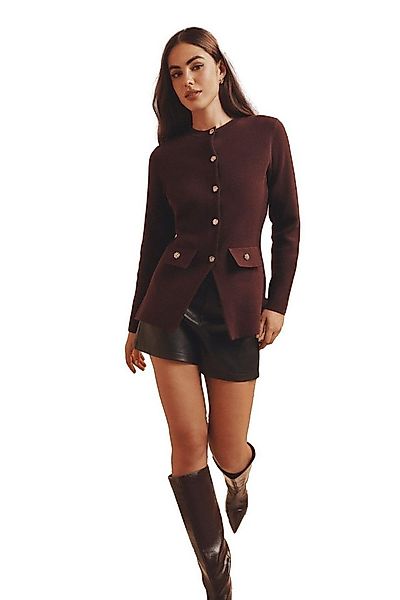 LIPSY Strickjacke Lipsy lange Strickjacke mit Knopfleiste, Regular (1-tlg) günstig online kaufen