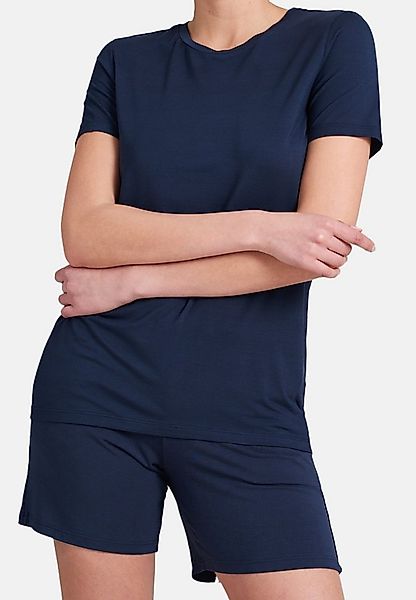 Schiesser Pyjama Modal (Set, 2 tlg) Schlafanzug - Lounge T-Shirt und Bermud günstig online kaufen