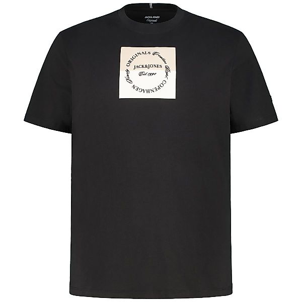 Jack&Jones T-Shirt mit Label-Print Farbe schwarz Größe: 5XL günstig online kaufen