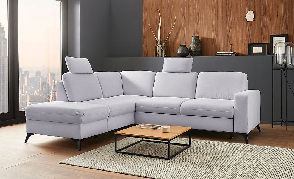 Places of Style Ecksofa »Lolland L-Form«, Wahlweise mit Bettfunktion und St günstig online kaufen