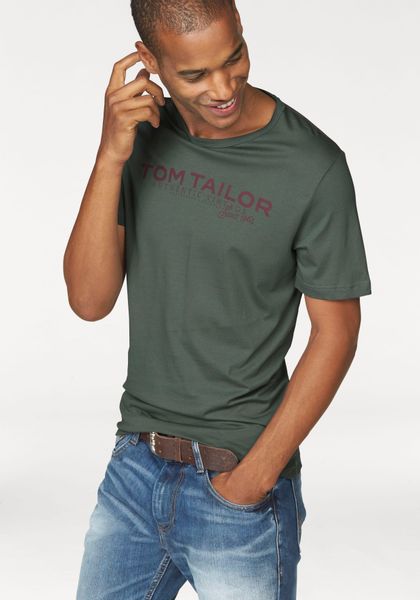 TOM TAILOR Rundhalsshirt mit Logoprint günstig online kaufen