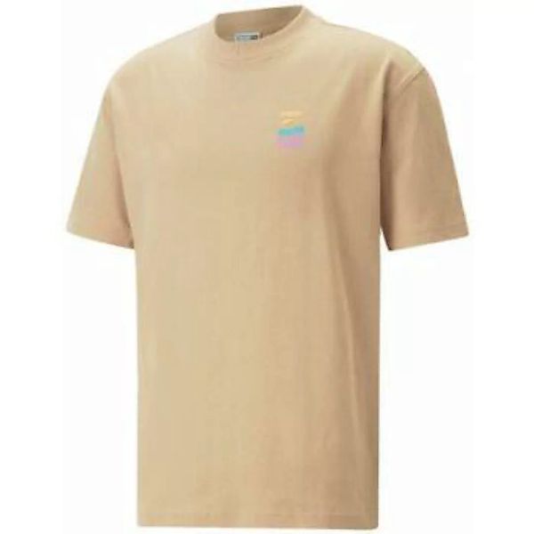 Puma  T-Shirt T-shirt Uomo  539181_downtown_graphic_tee_beige günstig online kaufen