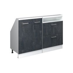 Vicco Unterschrank R-Line, Schwarz Beton/Weiß, 120 günstig online kaufen