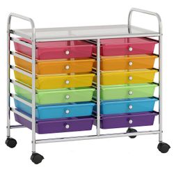 COSTWAY Rollcontainer, mit Schubladen Kunststoff, Rollwagen günstig online kaufen