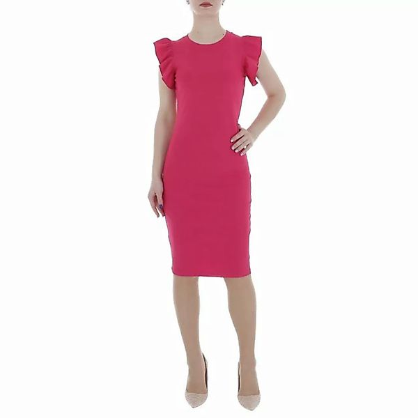 Ital-Design Sommerkleid Damen Freizeit (86164477) Rüschen Stretch Rippstric günstig online kaufen