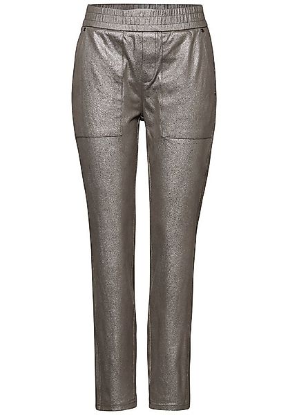 STREET ONE Stoffhose – Beschichtete Loose günstig online kaufen