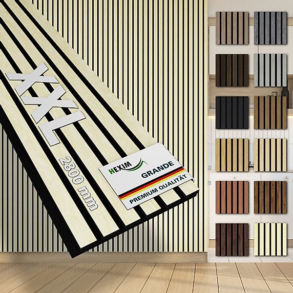 Hexim Wandpaneel, (Akustikpaneele 280x30cm Holzpaneele Grande günstig online kaufen