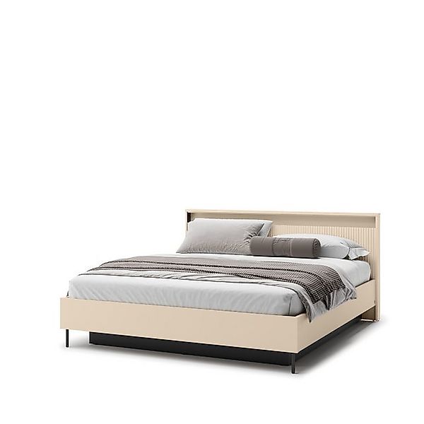yourhouse24 Bett TREND Schlafzimmer TS-03 180x200 cm mit Beleuchtung - sand günstig online kaufen