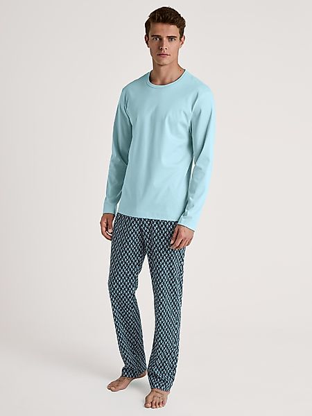 CALIDA Schlafanzug "Relax Streamline 2", (2 tlg.), Langarm-Shirt mit eingef günstig online kaufen