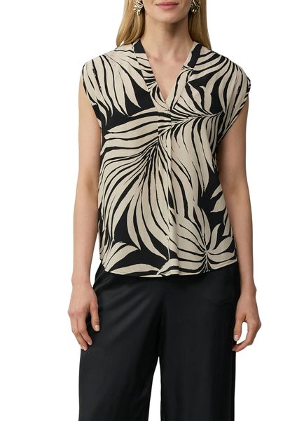 s.Oliver BLACK LABEL Kurzarmbluse mit All-Over günstig online kaufen