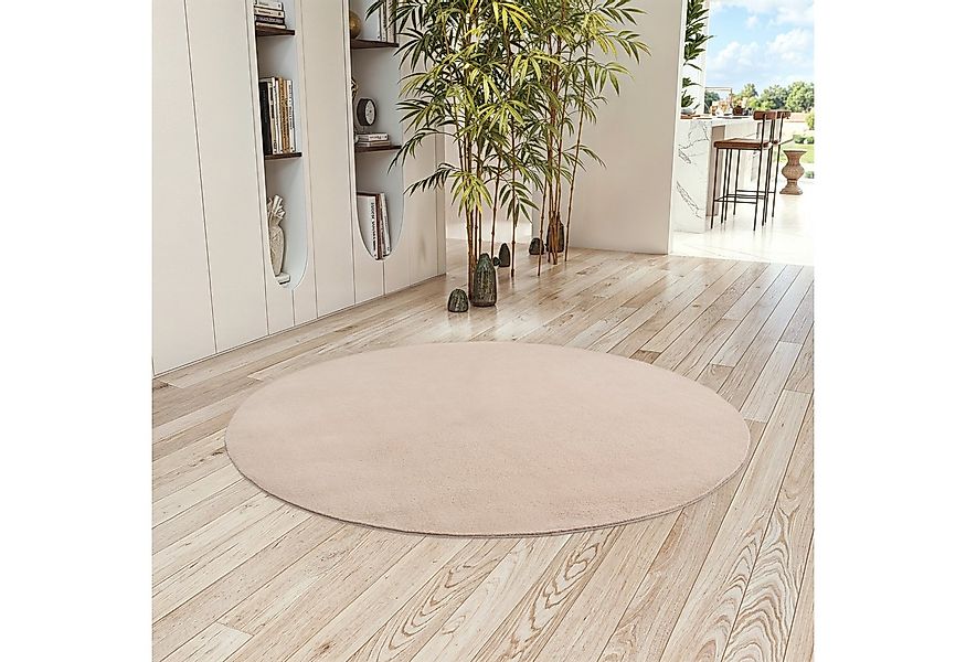 Teppium Teppich Unicolor - Einfarbig, Rund, Höhe: 11 mm, Kurzflor Teppich A günstig online kaufen