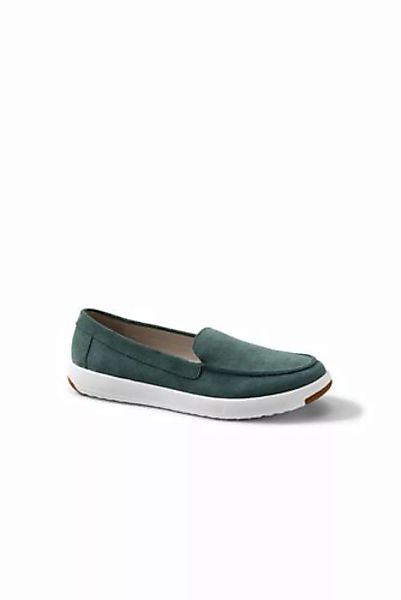 Federleichte Komfort-Loafer, Damen, Größe: 41 Weit, Grün, Rauleder, by Land günstig online kaufen