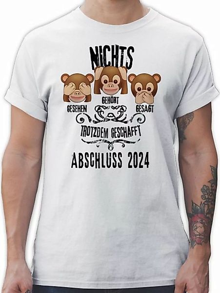 Shirtracer T-Shirt 3 Affen Emoticons ABSCHLUSS 2024 Abitur & Abschluss 2024 günstig online kaufen