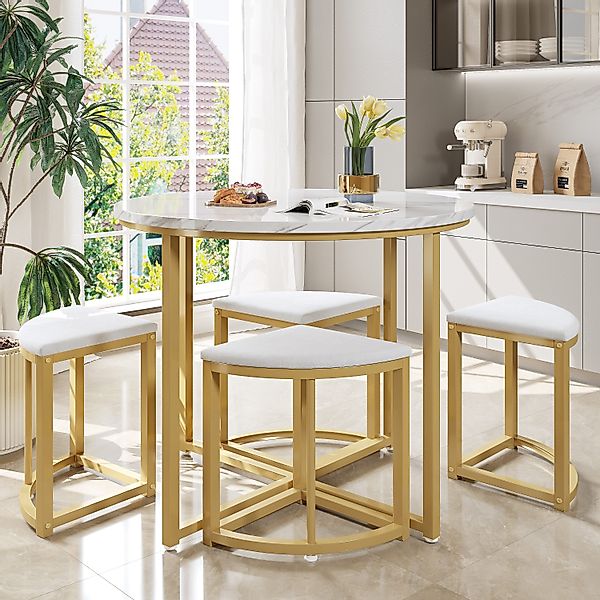 OKWISH Essgruppe Esszimmertisch-Set, (mit Esstisch, 4 günstig online kaufen