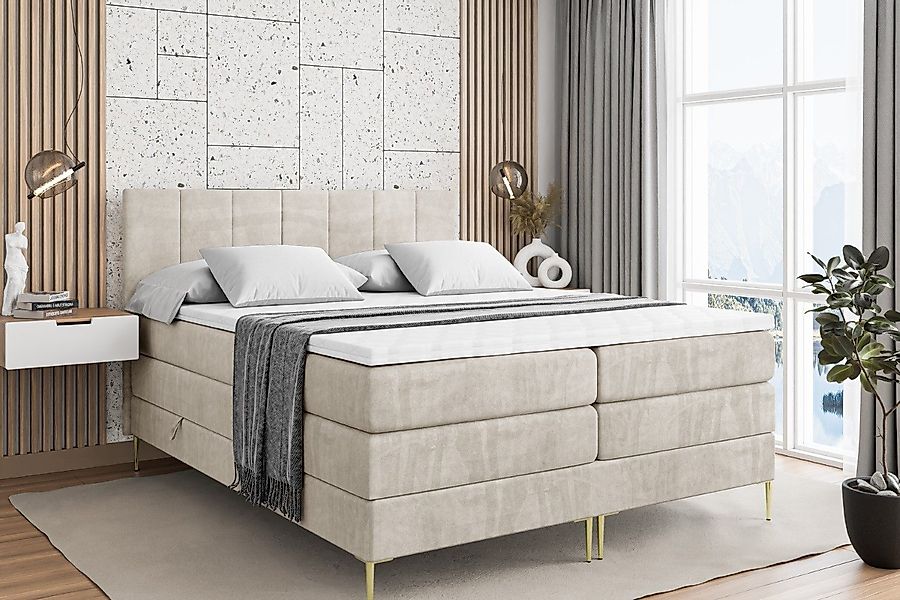 ALTDECOR Boxspringbett MOETI-F KING (Multipocket-Matratze H4, günstig online kaufen