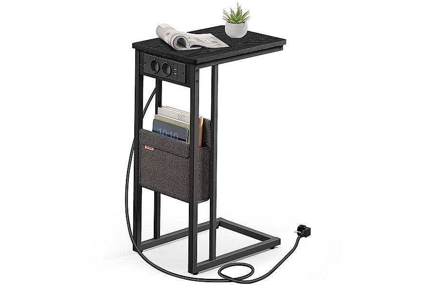 VASAGLE Beistelltisch, mit Steckdose, für kleine Räume, 2 USB-Anschlüsse, 3 günstig online kaufen