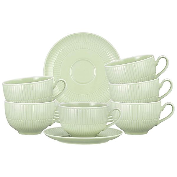 Seltmann Weiden Amina Milchkaffeetasse mit Untertasse 350 ml 6er Set Selado günstig online kaufen