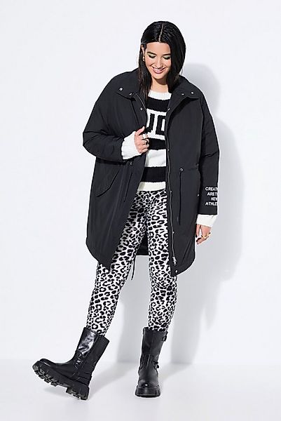 Studio Untold Wintermantel Parka A-Linie Statement-Stickerei Kapuze günstig online kaufen