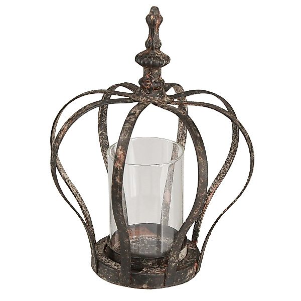 Viana Windlicht Edles Kronen-Windlicht aus Metall günstig online kaufen