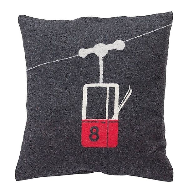 DAVID FUSSENEGGER Kissenhülle Silvretta 'Gondel' 40 x 40 cm Anthrazit günstig online kaufen