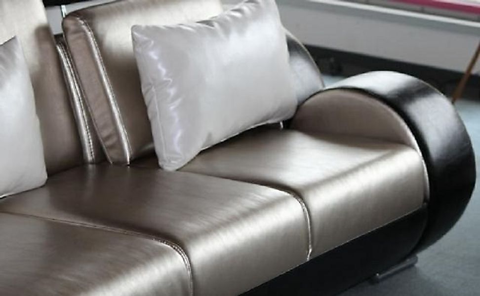JVmoebel Ecksofa Elegante Designer Eckcouch Berlin II Ledersofa Ecksofa Sof günstig online kaufen