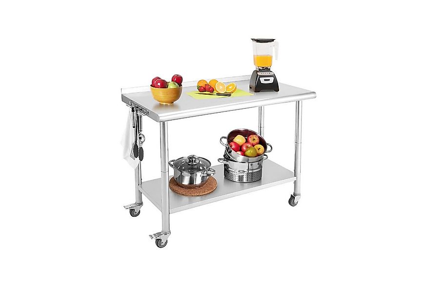 GarveeMore Arbeitstisch Edelstahltisch Küchentisch 76x45x89 cm 200kg günstig online kaufen