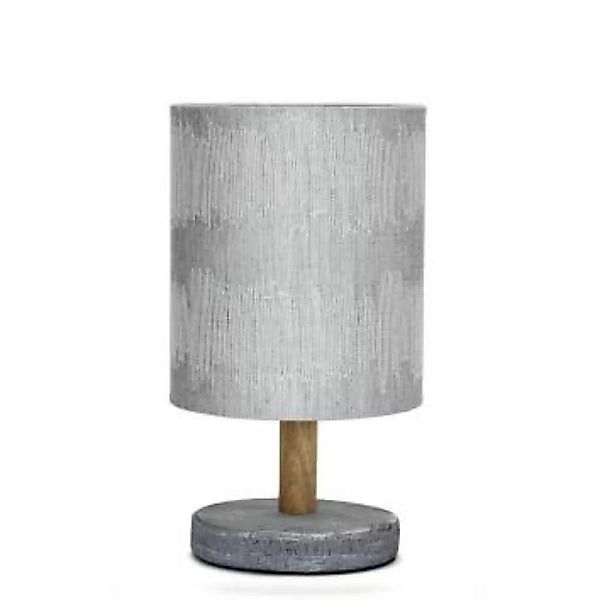 Tischlampe Beton Stoff 18cm Wohnzimmer Nachttisch EAWAN günstig online kaufen
