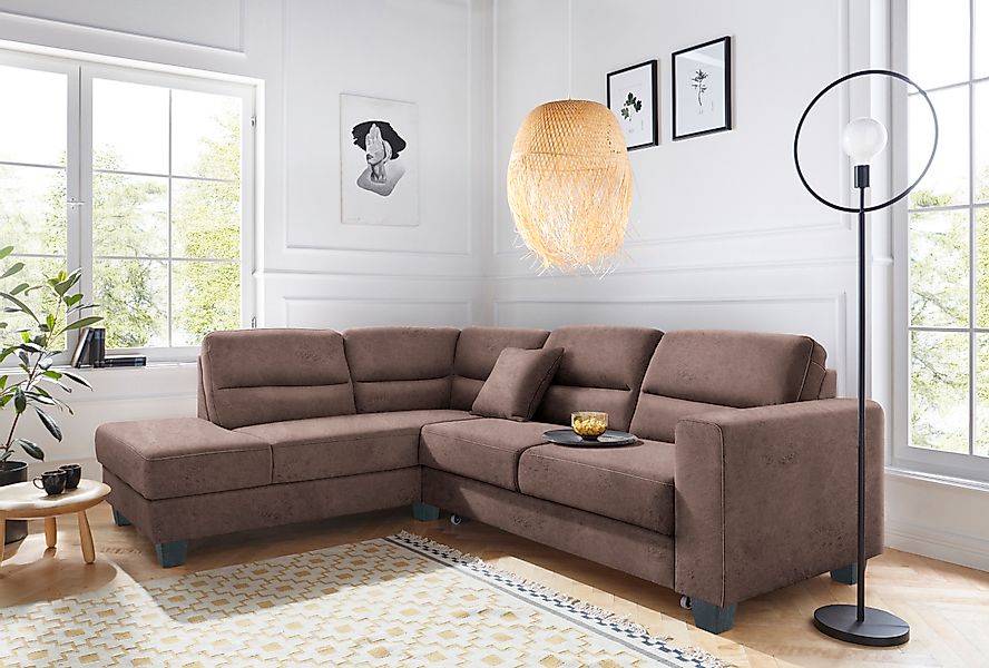 TRENDMANUFAKTUR Ecksofa »Chamber, zeitlos&modern, hoher Sitzkomfort, Breite günstig online kaufen