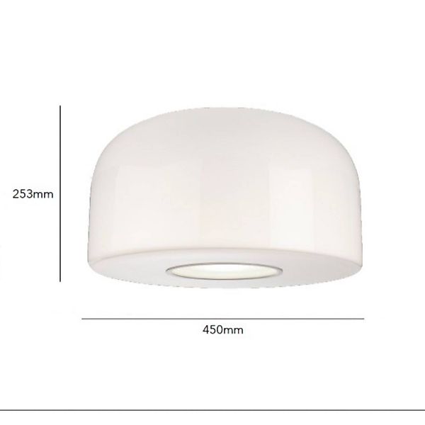Flos Deckenleuchte Bellhop Glass C2, weiß, Glas, Ø 45 cm günstig online kaufen