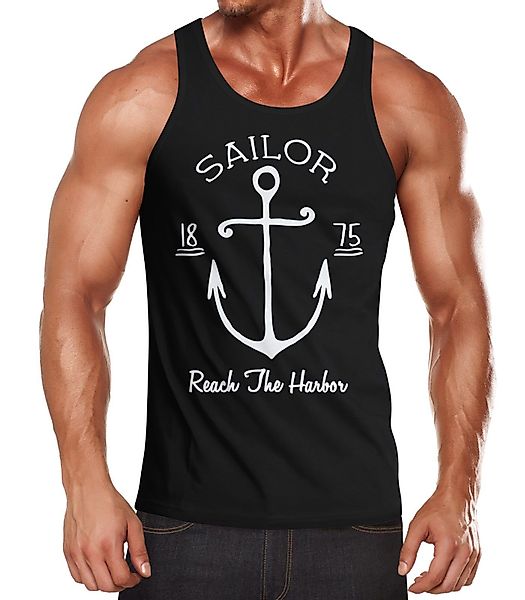 Neverless Tanktop Herren Tank-Top Anker Spirit günstig online kaufen