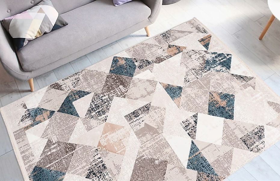 my home Teppich "Samuel" rechteckig 12 mm Höhe Vintage Design, Wohnzimmer günstig online kaufen