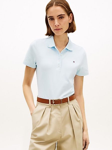 Tommy Hilfiger Poloshirt 1985 Slim Fit Pique Premium mit Logostickerei, Sei günstig online kaufen