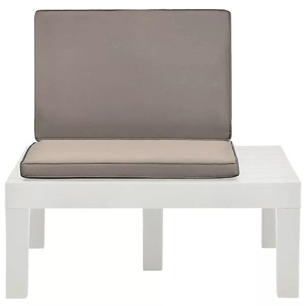 Garten-lounge-stuhl Mit Sitzpolster Kunststoff Weiß günstig online kaufen