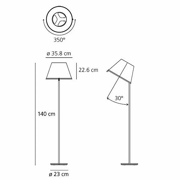 Artemide Choose Stehleuchte pergament/anthrazit günstig online kaufen