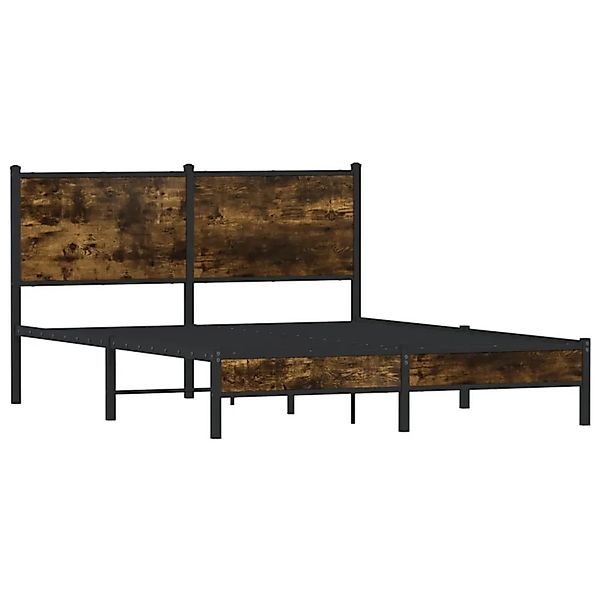 vidaXL Metallbett ohne Matratze Räuchereiche 137x190 cm 4007813 günstig online kaufen
