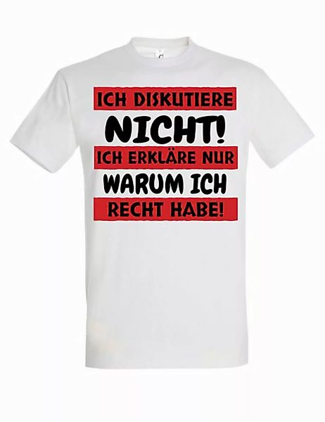 Youth Designz T-Shirt "Ich diskutiere nicht" Herren T-Shirt Print lustig St günstig online kaufen