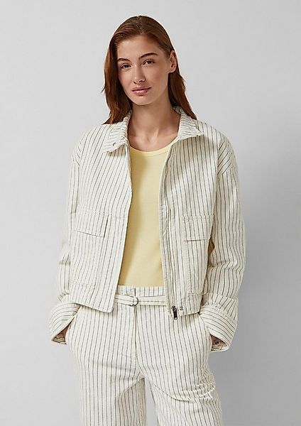 s.Oliver Funktionsjacke Indoor-Jacke Jacke mit Nadelstreifen und Stehkragen günstig online kaufen