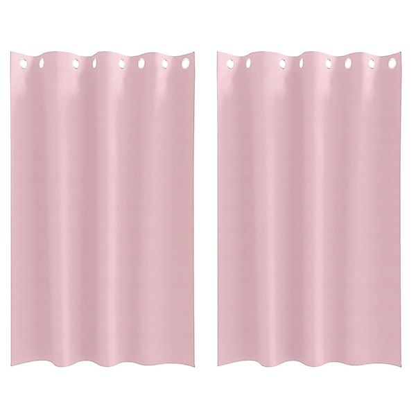 vidaXL Verdunkelungs-Vorhänge mit Ringen Babyrosa Polyester 4107409 günstig online kaufen