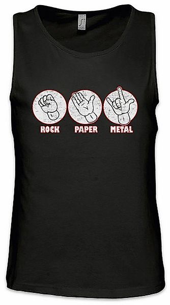 Urban Backwoods Tanktop Rock Paper Metal Ärmelloses T-Shirt Scissor Scissor günstig online kaufen