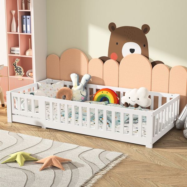 Furnishings Home Kinderbett Massivholzbett Bodenbett Einzelbett günstig online kaufen